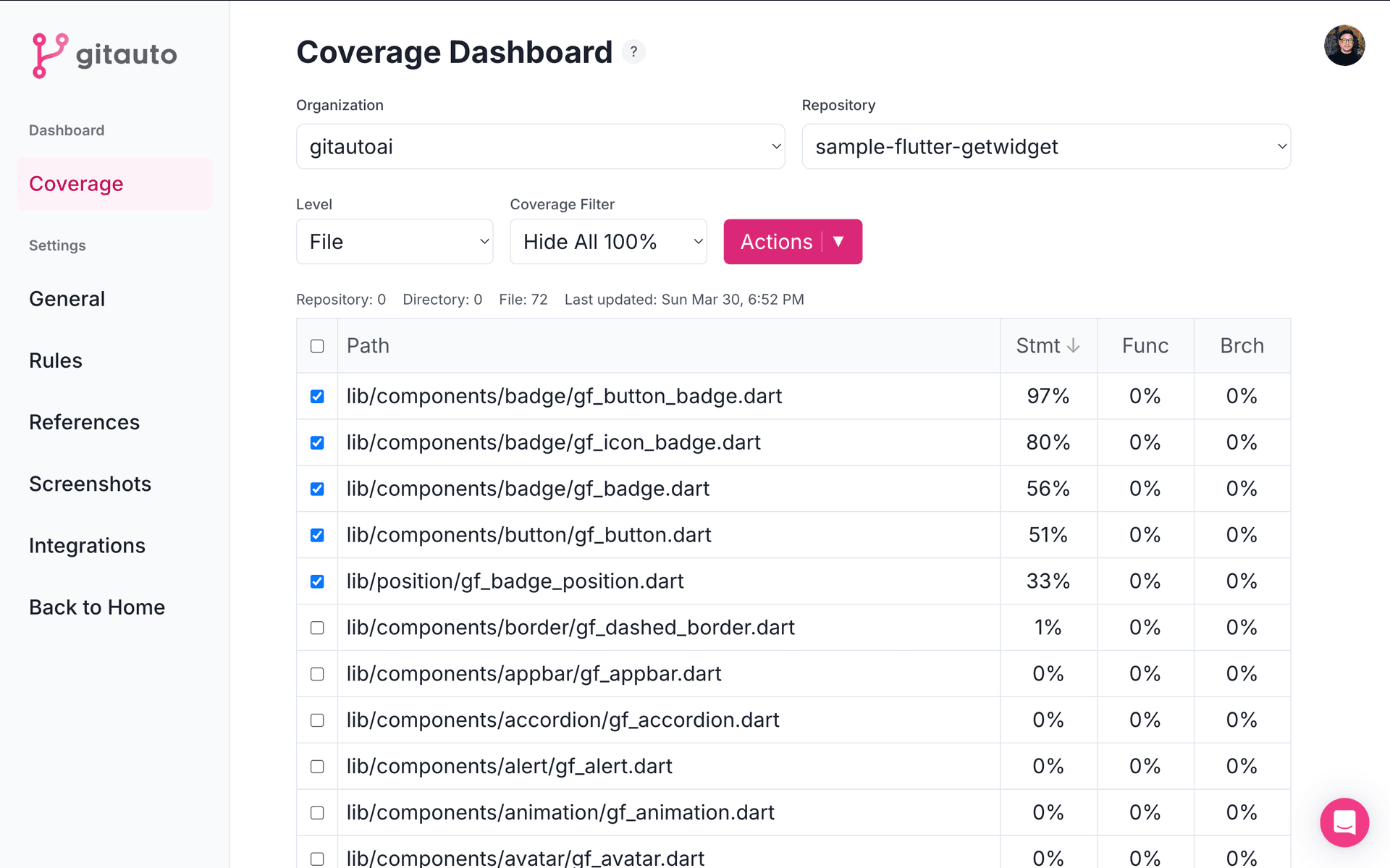 Selecting Files for Coverage Improvement