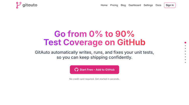 GitAuto Dashboard Trigger - Bulk unit test generation
