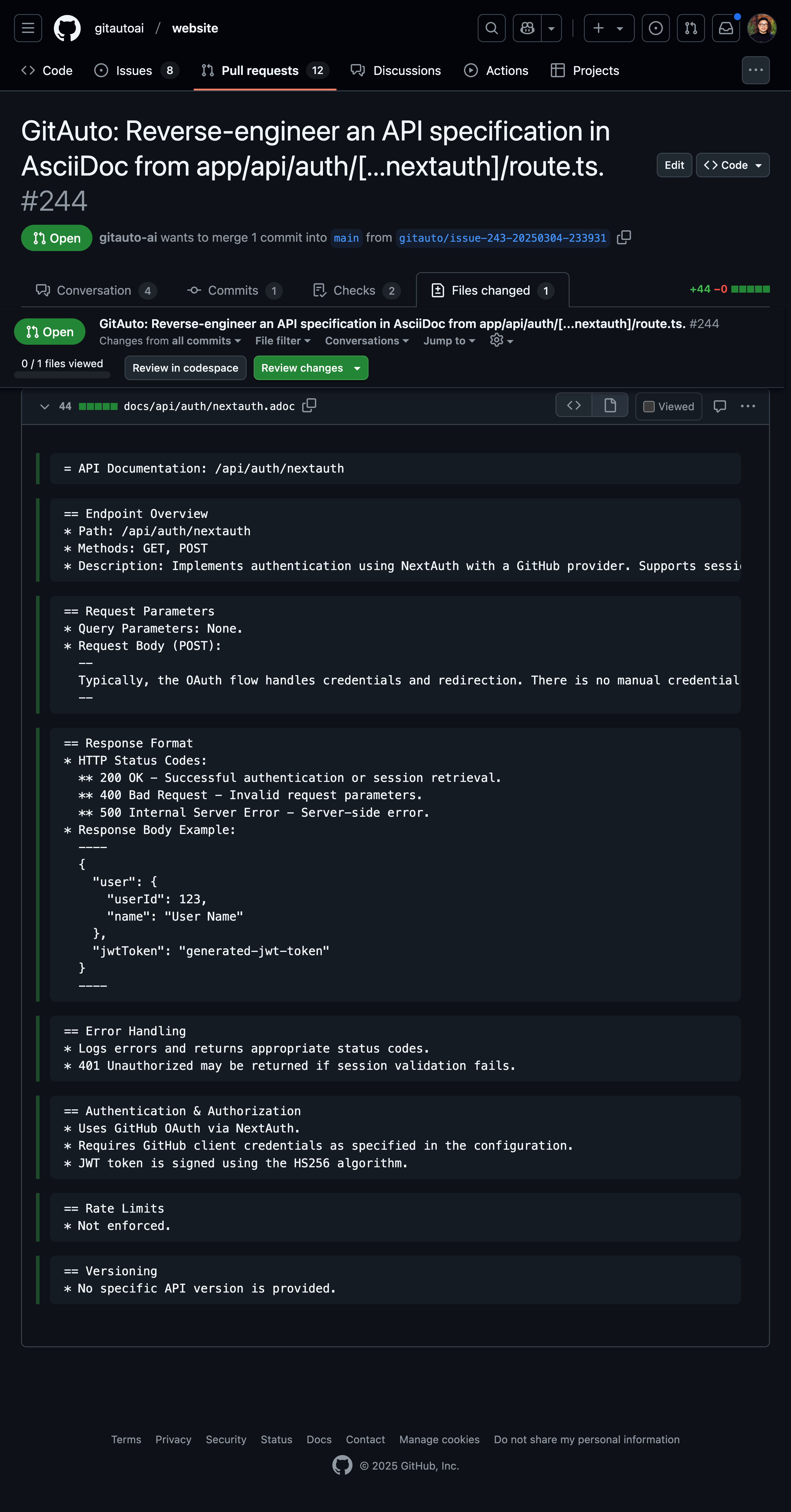 AsciiDoc documentation example